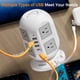 thumbnail image 3 of Protector de sobretensión Power Strip TESSAN Tower de 3 m con 8 AC, 4 USB, 3 of 7