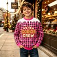 thumbnail image 2 of XAOFW Christmas Boys Sweatshirts Long Sleeve Crew Neck Plaid Christmas Lights Print Sweatshirts Toddler Kids Comfortable Fall Winter Tops, 2 of 5