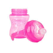 Nuby No-Spill Grip N Sip Pink Soft Spout Sippy Cup, 8 fl oz