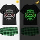 thumbnail image 2 of Pijama familiar luminoso a juego para Navidad, conjunto de pijama corto negro, miembro orgulloso de la lista traviesa, 2023, 2 of 3