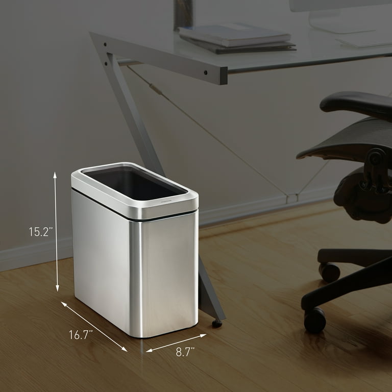 simplehuman 25 Liter / 6.6 Gallon Slim Open Top Trash Can