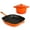 Orange, variant on BergHOFF Neo 3pc Cast Iron Cookware Set, Grill Pan & Round Dutch Oven, Blue