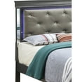 thumbnail image 2 of Black G6702c-fb3 Full Bed With Led Headboard Illumination, Faux Leather, Textured , Different Sizes For Your Shopping Online Lighted Bed, Leather Multiple Provided, 2 of 2