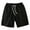 Black, variant on zeranth Men Summer Casual Shorts Elastic Drawstring Waistband Pockets Athletic Shorts Solid Color Wide Leg Quick-drying Fitness Shorts