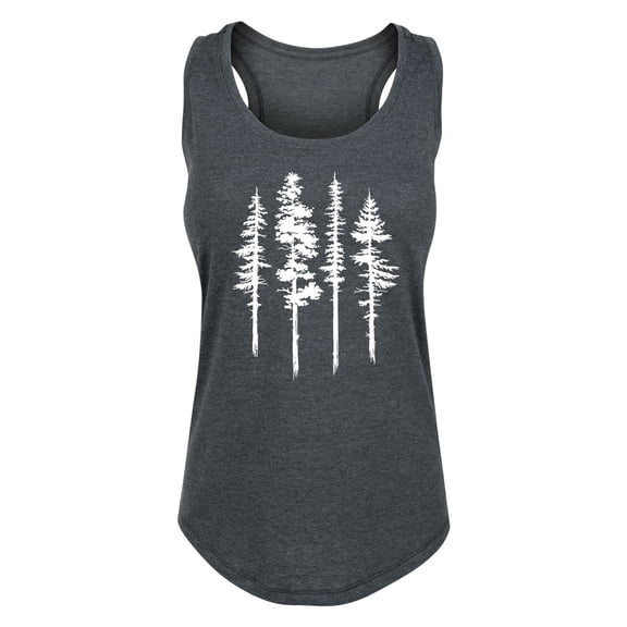 Instant Message - Abstract Trees - Women's Racerback Tank Top