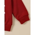 thumbnail image 5 of Baby Christmas Sweatshirts Casual Long Sleeve Letter Print Loose Pullover Toddler Warm Tops, 5 of 9