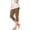 878Brown2134, variant on HAYIMI Kids Girls Yoga Pants With Rhinestone Trim Comfortable Stretchy Capris Everyday Casual School Outdoor Activities Spring Summer Fall Stylish Solid Color Daily Trousers Slacks