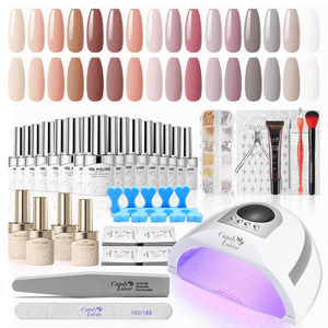 Candy Lover Gel Nail Kit with 132W UV Lamp, 16 Colors