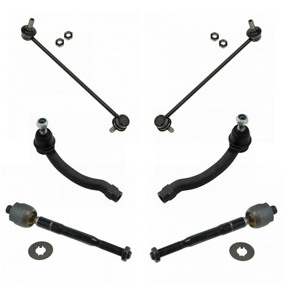TRQ 6 pc Kit Inner Outer Tie Rod End Stabilizer Sway Bar End Link LH RH for MDX PSA59832
