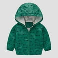 thumbnail image 4 of Odeerbi Kids Trendy Jacket Boys Girls Cute Cartoon Flowers Car Pattern Windproof Jacket Hooded Coat Green, 4 of 4