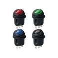 thumbnail image 2 of Oil & Water Resistant Round Rocker Switch 3 Pin 3 Position Switch No Light for Easy Installation In Wet Environments, 2 of 11