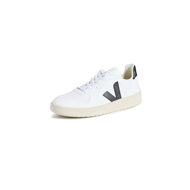 Tenis Veja V-10 CWL para hombre en piel sintética blanca/negra
