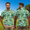 thumbnail image 5 of Binienty Palm Tree Husband Wife Matching Shirts Relaxed Short Sleeve Couples Matching Golf Shirts for Golf Running Sports ,Frangipani Classic Fit Quarter Zip Pullover, 5 of 7