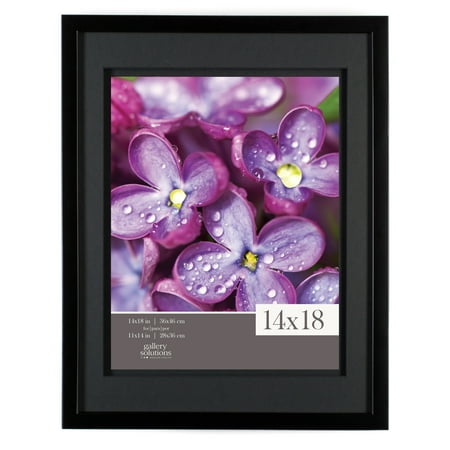 Gallery Solutions 14x18 Black Frame Double Matted To 11x14
