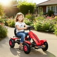 thumbnail image 2 of Aosom Kart à Pédales pour Enfants avec Siège Ajustable, Roues en Caoutchouc, Rouge, 2 of 10
