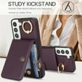 thumbnail image 5 of Allytechgroup Wallet Case for Samsung Galaxy A14 5G with Card Slots, RFID Blocking Ring Holder Kickstand Bumper Anti-Scratch Slim Phone Case Cover for Galaxy A14 5G, Purple, 5 of 8