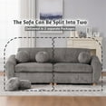 thumbnail image 5 of Aukfa 85" Modern Comfy Sofa, Upholstered Deep Seat Couch for Living Room, 5 Pillows, Corduroy, Gray, 5 of 10
