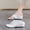 White, variant on Satin Wedge Flip Flop Slide Sandals