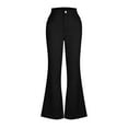 thumbnail image 4 of Yuwull Womens Wide Leg Pants Womens Pants High Waist Flare Bell Bottoms Casual Slacks Leggings Stretchy Dress Pant Bootcut Button Down Work Trousers, 4 of 6