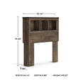 thumbnail image 7 of Signature Design by Ashley Casual Trinell Twin Bookcase Headboard  Brown, 7 of 7