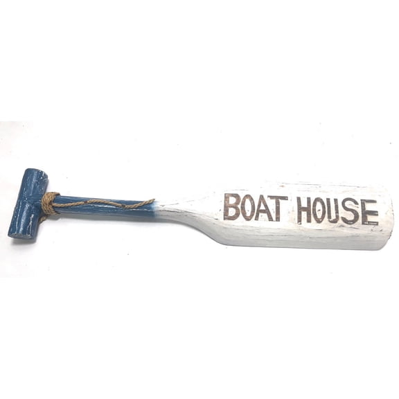 Boat House Oar 22" Wall Hanging - Rustic Blue Nautical Decor | #ort1701655b