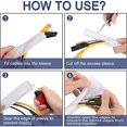 thumbnail image 4 of Wire Storage Set 6M Braided Wire Set Home Office Wire Wire Protection Sleeve Anti-Animal Bite (White), 4 of 6