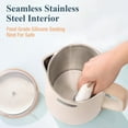 thumbnail image 6 of 1.7L Electric Kettle,Double Wall Electric Tea Kettle,Auto Shut Off,1200W Hot Water Kettle Electric of 304 Stainless Steel-Cream White, 6 of 9