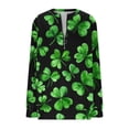 thumbnail image 2 of TaTaai Women's St. Patrick's Day Print Loose Fit Round Neck Sweatshirt Casual Long Sleeve Pullover Top Soft Polyester for Daily Streetwear Office Spring Fall Winter Gift, 2 of 5