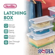 Sterilite Plastic 6 Quart Storage Box Container with Latching Lid, 48 Pack