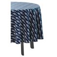 thumbnail image 3 of Vargottam Indoor/OutdoorRoundTablecloth 58 InchRoundTablecloth Waterproof PatioTableCloths- Spring/SummerTableCovers for Backyard CircularTable/BBQs/Picnic -Navy Blue, 3 of 7