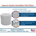 thumbnail image 3 of Air Filter Factory Replacement for HCM-100C, HCM1010, HCM2000C, HCM-2001, HCM2002, HCM2020 Honeywell Wick Filter 4-Pack, 3 of 8