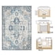 thumbnail image 5 of Alfombra Jinchan, lavable, para entrada, estilo vintage, 90 x 150 cm, color azul, 5 of 8