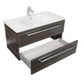 thumbnail image 5 of Cutler Kitchen and Bath Silhouette 30" Wood/Marble Bathroom Vanity in Walnut, 5 of 7