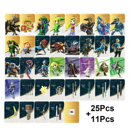 36pcs Zelda Breath of The Wild Amiibo NFC Game Cards For Switch Standard Card