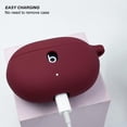 thumbnail image 3 of Koujaon Competible Con Beats Studio Buds Case Funda Protectora De Silicona Con Llavero Para Beats Studio Buds (2023) / Beats Studio Buds (2021) (Borgoña), 3 of 5