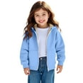 thumbnail image 5 of CPNG Boys Girls Sherpa Lined Zip Up Hoodie Kids Fleece Jacket Thick Coat with Hood and Front Pockets Casual Hooded Sweatshirt Trendy Clothing Fall Winter Warm Outerwear, 5 of 7