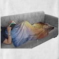 thumbnail image 6 of Sunrise Soft Flannel Fleece Throw Blanket, Horizon Seascape Bay Ocean Coastal Charm Sky Tranquil Summer Image, Cozy Plush for Indoor and Outdoor Use, 60" x 80", Orange and Blue, by Ambesonne, 6 of 6