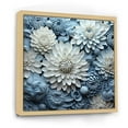 thumbnail image 2 of Designart "Muted Blue And Graceful Mums VI" Mums Floater Framed Wall Decor, 2 of 5