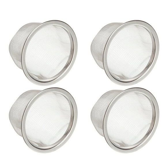 ELAYARD 4Pcs Stainless Steel Tea Filter Mesh Insert for Tea Pot Accessories in Silver
