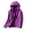 Purple, variant on Raincoat Ladies Fleece Thickened Warm Hooded Reversible Jacket Men Clothes