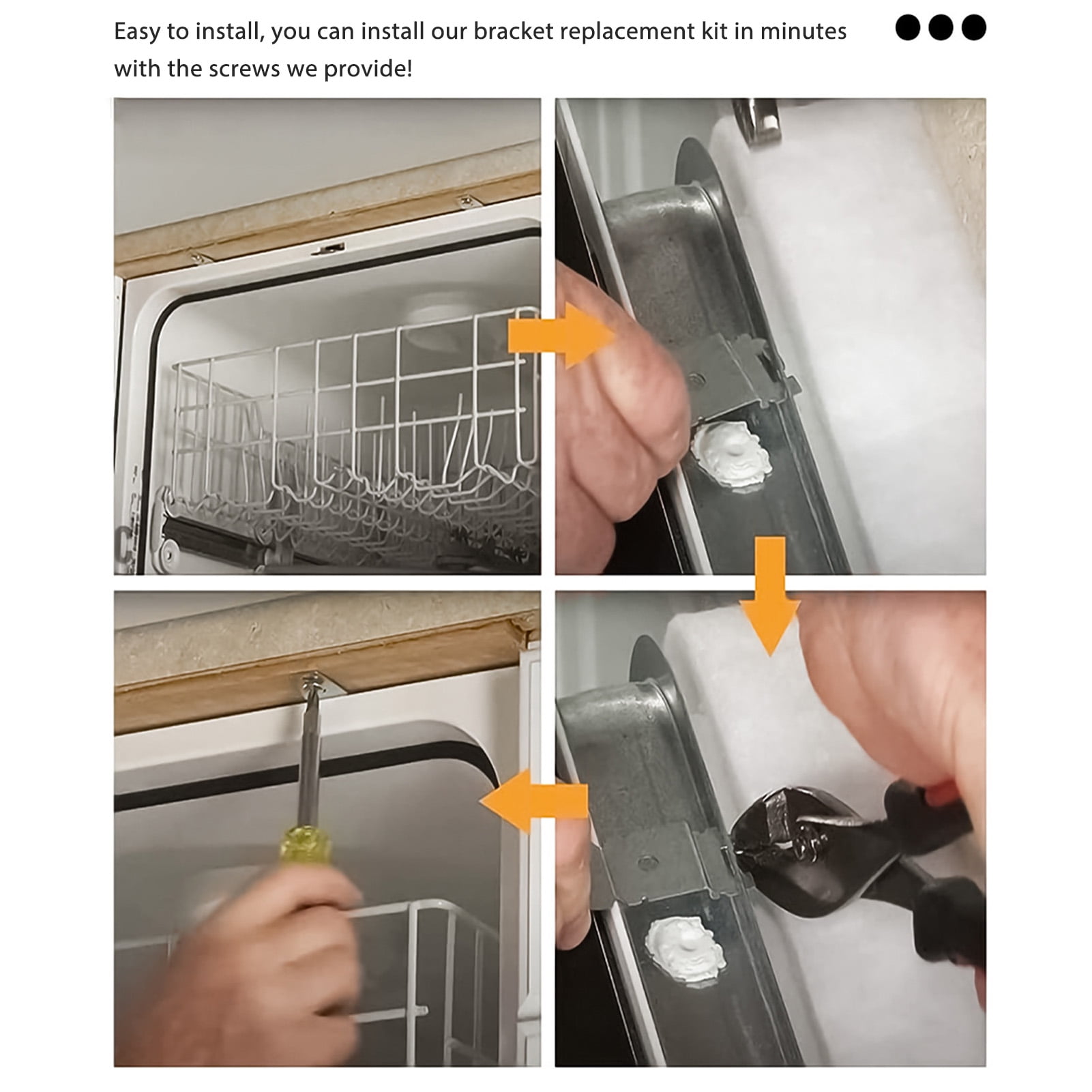 Dishwasher Mounting Bracket, Easy Installation Undercounter