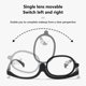 thumbnail image 2 of Fiudx Gafas de Aumento, Lentes de Maquillaje con Lentes Giratorias, Comoda Cadena de Goma con Resort, Almohadilla Nasal Ajustable, Lentes Laterales Extraíbles, Rutina de Belleza Diaria, Adultos Mayor, 2 of 4