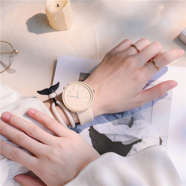 Reloj sencillo para hombre y mujer, elegante diseño retro Mori de gran aspecto