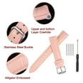 thumbnail image 4 of Uxcell Leather Watch Band 12mm Embossed Pattern Watch Strap Replacement with Spring Bars Pink, 4 of 6