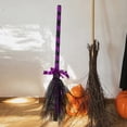 thumbnail image 2 of FELTECHELECTR Escoba de bruja de Halloween, escoba desmontable para cosplay, disfraz de Halloween, suministros para fiesta, 2 of 6