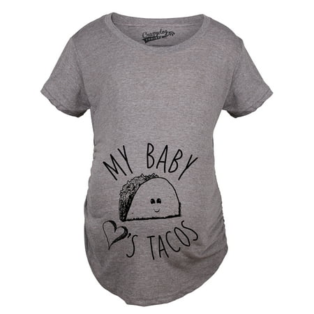 Baby Maternity Top - Maternity My Baby Loves Tacos Funny T shirt Cute Announce Pregnancy Bump Tee