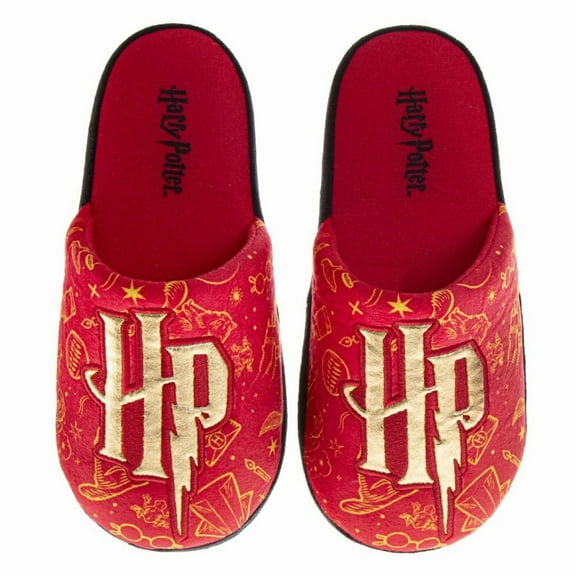 Harry Potter Slippers Magical Hogwarts Wizard Cozy House Shoes Size Little Kid Big Kid Womens, Red, Size: 7 8
