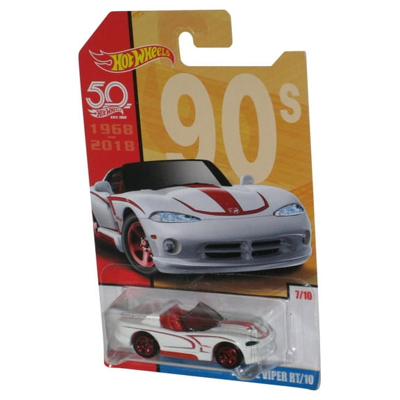 Hot Wheels 50th (2017) 90s White Dodge Viper RT/10 Toy Car 7/10