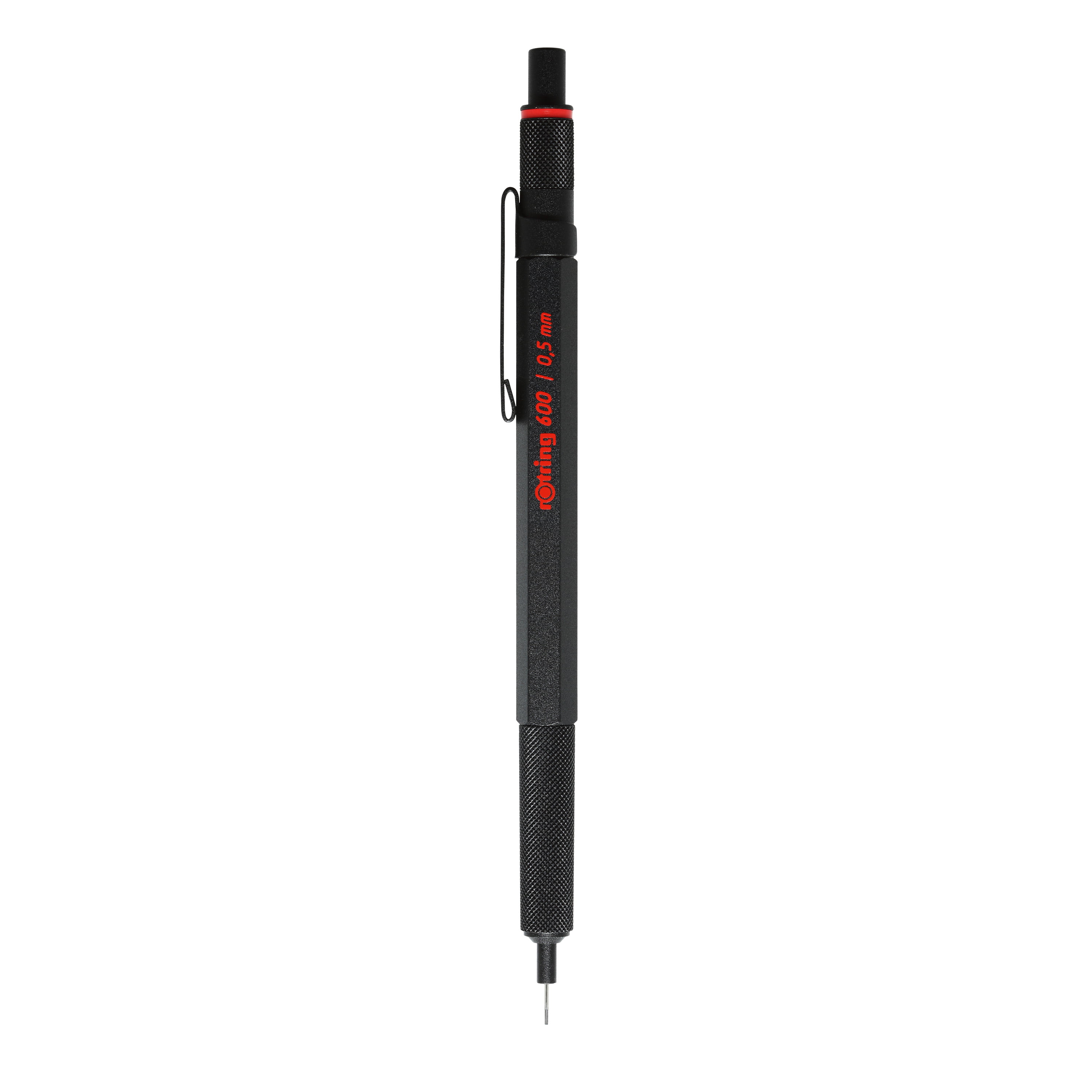 Rotring  Old 600 Black Knurled Grip  0.7 mm Pencil Only 0.7  In Red New