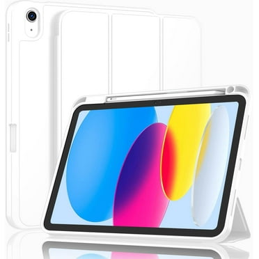 ZryXal New iPad 10th Generation Case 10.9 Inch 2022 with Pencil Holder, Smart iPad Case with Soft TPU Back [Support